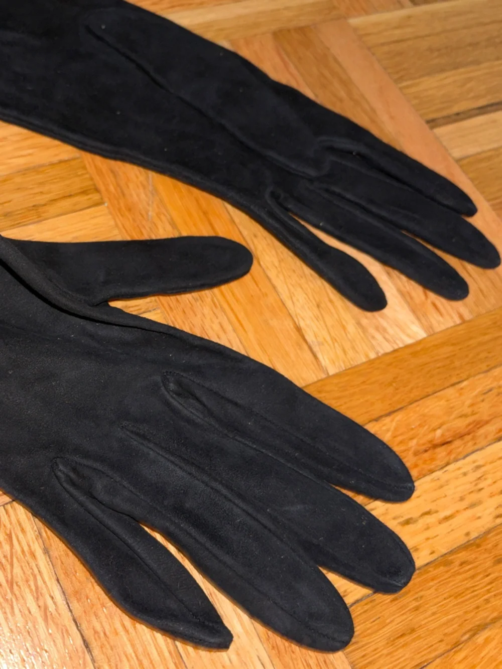 VTG Bergdorf Goodman Long Black Gloves Women's Size Medium UNWORN